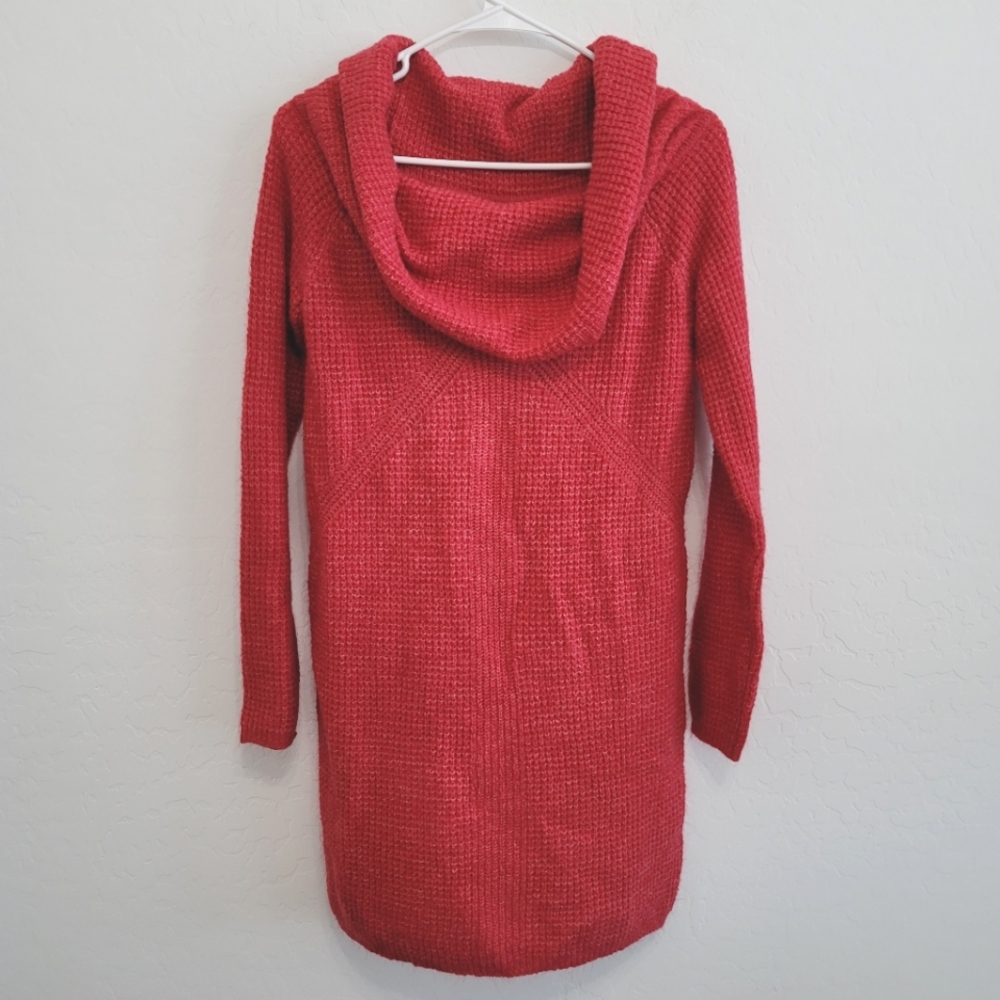 💕 Candie's Cowl Neck Red Tunic Sweater Size Medium
